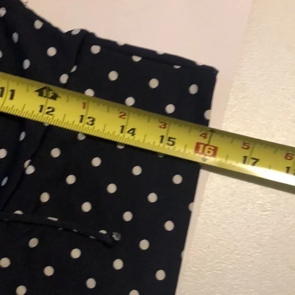Crop top by Polly & Esther, navy with white polka dots, small - Picture 8 of 9